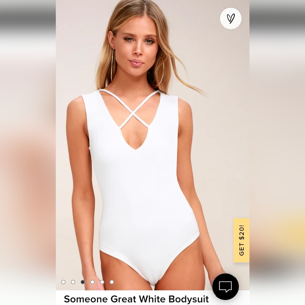 Lulus Someone Great White Bodysuit Size Small New With Tags